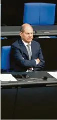 ?? Foto: dpa ?? Finanzmini­ster Olaf Scholz am Mittwoch im Bundestag.