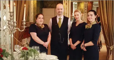  ??  ?? The Marlfield House wedding showcase team, Cindy and Jacques Fournier, Dawn Quick and Emma Burke.