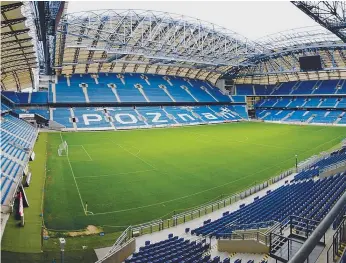  ??  ?? O estádio do Lech Poznan não vai ter desta feita público a apoiar a equipa local