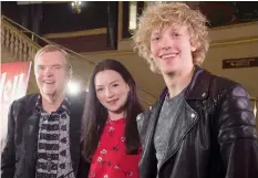  ?? FRANK GUNN/THE CANADIAN PRESS ?? Meat Loaf, left, with lead performers Christina Bennington and Andrew Polec from Bat Out of Hell: The Musical.