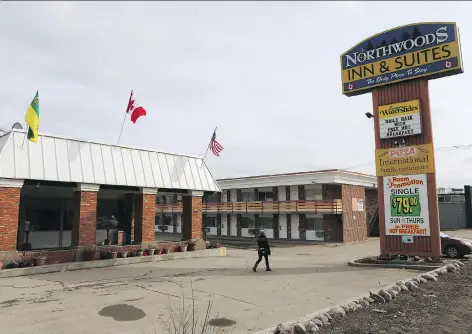  ?? MICHELLE BERG/FILES ?? A Northwoods Inn and Suites tenant alleges the door to his room doesn’t always lock, and he’s had two break-ins.