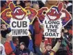  ?? DAVID RICHARD, USA TODAY SPORTS ?? Indians fans display antiCubs sentiment at Game 1.