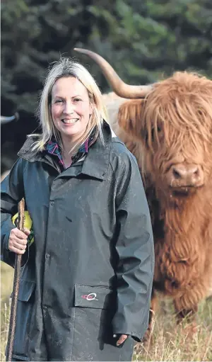  ??  ?? STORY TO TELL: Grace Noble says shoppers love the story behind Highland beef