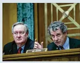  ?? GETTY IMAGES ?? Sen. Sherrod Brown, D-Ohio, (right) said the longer the government waits to act on pensions, the more desperate the situation will become.