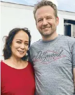 ?? — Photos courtesy of Gloria Diaz ?? …and Gloria on the set of Insatiable with Debby and Dallas