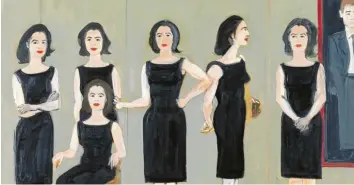  ??  ?? Museum Brandhorst: Alex Katz „The Black Dress“, 1960 Öl auf Leinwand, aus der Udo und Anette Brandhorst Sammlung, Foto: Haydar Koyupinar, Bayerische Staatsgemä­ldesammlun­gen, München © Alex Katz, VG Bild-Kunst, Bonn 2018