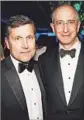  ?? Trae Patton NBC ?? STEVE BURKE, left, NBCUnivers­al CEO, and Brian Roberts, Comcast CEO, sealed the deal.
