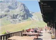  ??  ?? The Refuge de la Muzelle: Most days, the hikers hit the trail by 7:30 a.m. after an early breakfast.