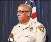  ?? Max Michor Las Vegas Review-Journal ?? Assistant Sheriff Charles Hank said officers are dealing with armed suspects more frequently than before.