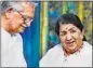  ?? HT FILE ?? Lata and Gulzar.