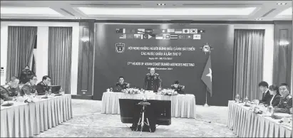  ?? ?? Thiếu tướng Lê Quang Đạo, Tư lệnh CSBVN chủ trì Hội nghị những người đứng đầu CSB các nước châu Á lần thứ 17 (HACGAM-17) năm 2021.