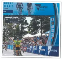  ??  ?? Melbourne Victoria Australia branding at the Cadel Evans Great Ocean Road Race; and Melbourne branding at the Rip Curl Pro at Bells Beach.