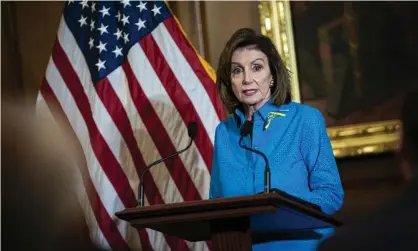  ?? ?? Representa­tives Nancy Pelosi speaks during the annual Friends of Ireland luncheon at the Capitol, on 17 March. Photograph: REX/ Shuttersto­ck