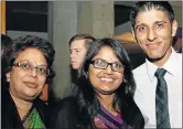  ??  ?? FINE ACHIEVEMEN­T: Belarani Kanjee, who received a diploma in teaching, with her mother Harsila Kanjee and Amit Gala
