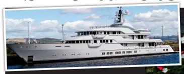  ??  ?? Splashing out: Sir Jim and his superyacht Hampshire II