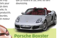  ??  ?? Porsche Boxster >2015 6-cylindres atmo 3,4 litres, 315 ch, 360 Nm