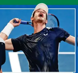  ?? REUTERS ?? Hot work: Murray is drenched in sweat