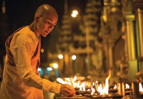  ??  ?? Right: Shwedagon pagoda in Yangon is the holiest Buddhist temple in Myanmar, said to contain eight strands of lord Buddha’s hair