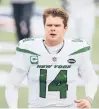  ?? STEWMILNE/AP ?? The Jets traded quarterbac­k Sam Darnold to the Carolina Panthers on Monday, eyeing his replacemen­t with the No. 2 pick in the draft later this month.