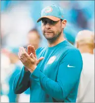  ?? Brynn Anderson / Associated Press ?? Former Dolphins coach Adam Gase is expected to be named the new coach of the Jets on Friday.