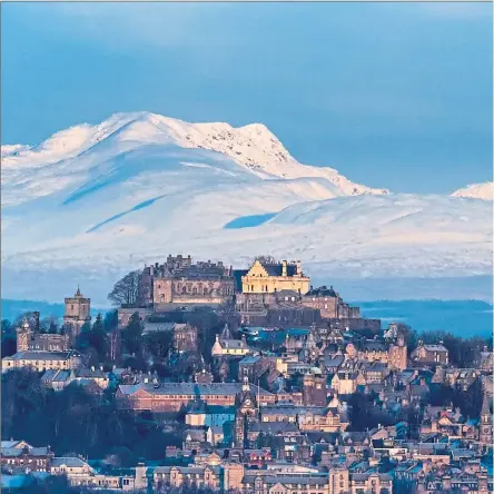  ?? Picture: Shuttersto­ck ?? Stirling Castle with Ben Vorlich, right, and Stuc a’chroin in the distance