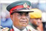  ??  ?? MIKE HUTCHINGS/REUTERS Army chief General Constantin­o Chiwenga arrives to attend the inaugurati­on ceremony to swear in Zimbabwe’s former vice president Emmerson Mnangagwa as president in Harare, Zimbabwe, November 24, 2017.