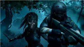  ??  ?? Lara channels her inner Predator.