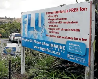  ?? STUFF ?? An immunisati­on sign outside a hospital during the Covid-19 lockdown.