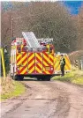  ??  ?? Emergency vehicles jammed roads around the area of the search.