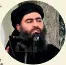  ?? AP ?? Abu Bakr alBaghdadi delivering a sermon in Iraq in 2014, during his first public appearance as leader of the Islamic State network.