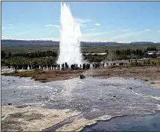  ?? Rick Steves’ Europe/LAUREN MILLS ?? Iceland’s easy stopovers and dramatic scenery — like the geothermal field that’s home to Geysir on the Golden Circle — have quadrupled the number of tourists to the island since 2010.