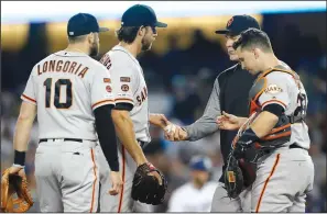  ?? LUIS SINCO/TRIBUNE NEWS SERVICE ?? San Francisco Giants starter Madison Bumgarner was a potential trade piece before the Giants caught fire a few weeks before the trade deadline.