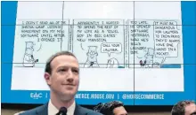  ?? ANDREW HARNIK THE ASSOCIATED PRESS ?? Facebook CEO Mark Zuckerberg is seen at a House Energy and Commerce hearing in Washington on Wednesday.