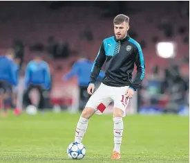  ??  ?? Aaron Ramsey is expected to make his first start after a hamstring injury today.