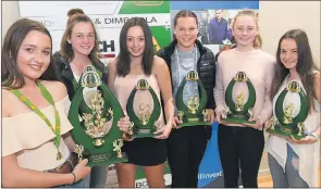  ??  ?? TOP SEASON: Mikayla Treacy, left, was joint 15 and under best and fairest winner. Abby Hallam, Ella Slorach and Olivia Revell were equal second and Jorrdan Weir and Georgia Thomson were third.