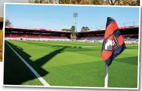  ??  ?? Now and then: the Vitality Stadium looking pristine today and a near-empty and unfinished Dean Court in 2009 (main)