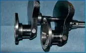  ??  ?? Crankshaft halves in excellent condition