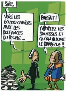  ??  ?? L’un des nombreux dessins de na ! qui illustrent la chronologi­e.