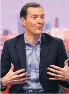  ?? Picture: PA ?? DIMINISHED: George Osborne on Andrew Marr’s show