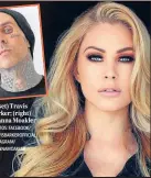  ?? PHOTOS: FACEBOOK/ TRAVISBARK­EROFFICIAL, INSTAGRAM/ SHANNAMOAK­LER ?? (Inset) Travis Barker; (right) Shanna Moakler