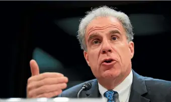  ?? AP ?? Department of Justice Inspector General Michael Horowitz found the FBI was authorised to open an investigat­ion into the Trump campaign to protect against a potential national security threat.