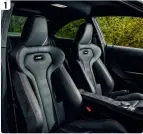  ??  ?? 1 Stolene er taget direkte fra BMW M4 CS og yder formidabel støtte. 1