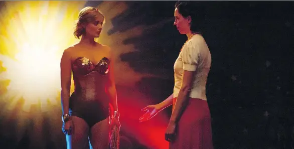  ?? PHOTOS: ANNAPURNA PICTURES ?? Bella Heathcote, left, and Rebecca Hall star in Professor Marston and the Wonder Women, a sharp and satisfying mix of film genres.