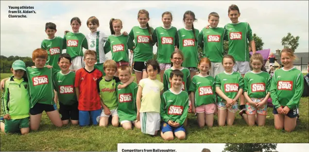  ??  ?? Young athletes from St. Aidan’s, Clonroche.