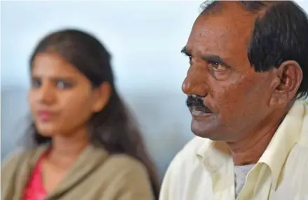  ?? (AFP) ?? Asia Bibi’s husband (right) and daughter say they fear for their safety.