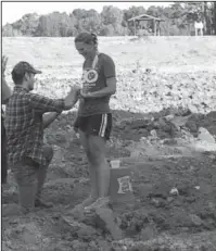  ?? Submitted photo ?? SHE SAID YES: Crater of Diamonds State Park was the site of a recent marriage proposal on Sept. 17. With the help of Betty Coors, an employee of the park, Bryar Bequette, of St. Louis, proposed to his girlfriend, Brooke Oostendorp, on the search field...