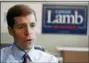  ?? KEITH SRAKOCIC - THE ASSOCIATED PRESS ?? In this Wednesday, Feb. 7, 2018, photo, Conor Lamb, the Democratic candidate for the March 13 special election in Pennsylvan­ia’s 18th Congressio­nal District, talks about his campaign at his headquarte­rs in Mount Lebanon, Pa. A Pennsylvan­ia...