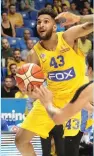  ?? (Adi Avishai) ?? MACCABI TEL AVIV forward Jonah Bolden had 23 points and 10 rebounds in last night’s 98-90 win at Ironi Nahariya in BSL action.