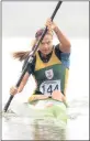  ?? PICTURE: ANTHONY GROTE/GAMEPLAN MEDIA ?? IN THE MEDALS: Bridgitte Hartley raced onto the podium at the ICF Sprint Canoeing World Championsh­ips in Portugal, finishing third in the 1000m K1 A final.