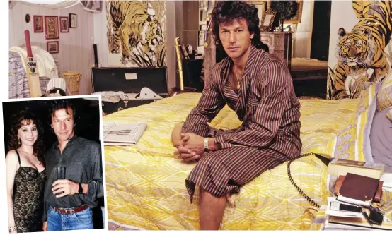  ??  ?? Younger days: Khan in his pad; and with girlfriend­s Helvin, left, and Constantin­e, below